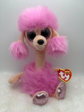 Camilla TY Beanie Boos Poodle Dog Pink Peach Glitter 2021 (SKU: 692TO)
